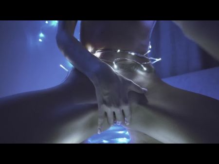 Christmas Light Act With Beautiful Fit Woman