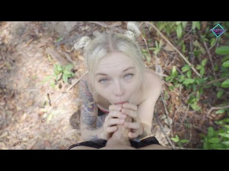 Blowjob In The Rainforest . Cum On Her Face . 4k Porno . Point Of View