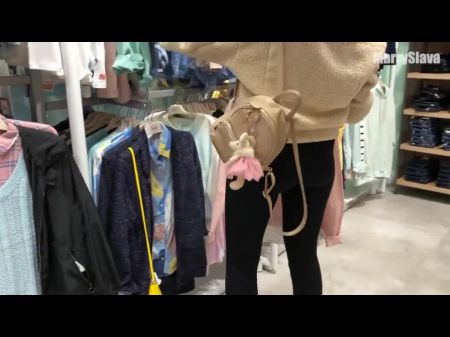 Gargle Blow-job In The Fitting Apartment . Drink His Cum