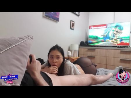 刘玥 / Spicygum - Japanese Teenager Providing Blowage To Sexfriend While Playing Mario Kart ( Asian)