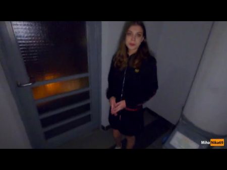 We Copulated In The Stairwell While Parents Are At Home - Jism In Panties And Put Them On - Pov 4k