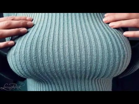 Large Boobs , Frolicking , Taunting , In A Cock-squeezing , Knitted Sweater