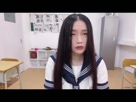 The College Tutor Sex With His Damsel Learner In The Classroom Jizz In Mouth台灣女學生放課後的口爆輔導