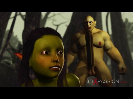 Extreme Monster Ogre Shags Crude Lovely Female Goblin Outdoors