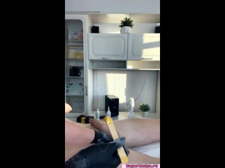 Waxing A Guy With A Hefty Phallus I Just Dreamed To Blowjob It