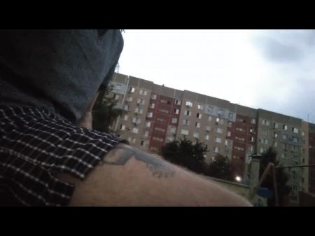 Jacking Off My Knob Near The Building On A Bench: Free Porno D3