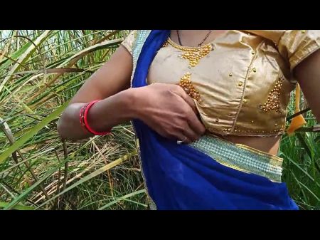 Village Outdoor Sex in Khet - Natural Big Boobs Show in Hindi 