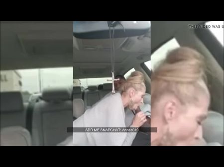 Estacionamento Blowjob White esposa trapaceando, pornô A1 