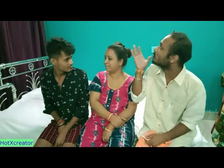 Hot MILF Aunty Shared Hindi Latest XXX Threesome Sex