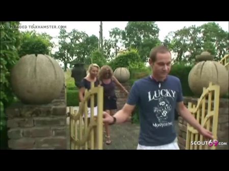 German Ripened Bi Jenny And Pal Act Young Dude For Help