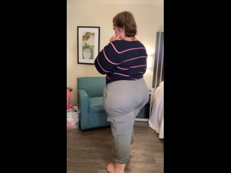 Bashful Plus Sized Woman Strips And Dances Sweetly To Showcase Off Handsome Underwear