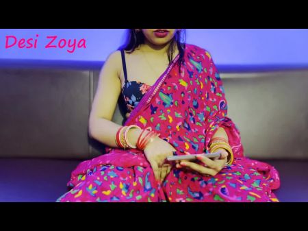 Alone Indian Wifey Witnessing Pornography & Drizzle Ample On Couch - Hindi