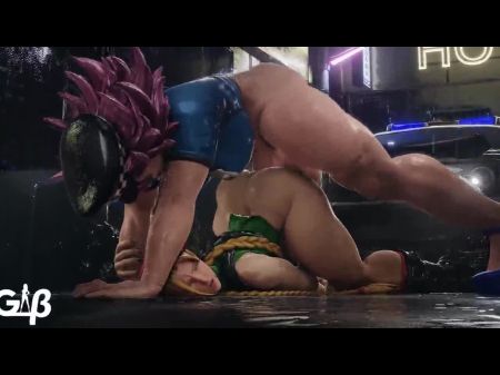 Poison’s Futa Cock Is Too Humungous For Chun - Li And Cammy