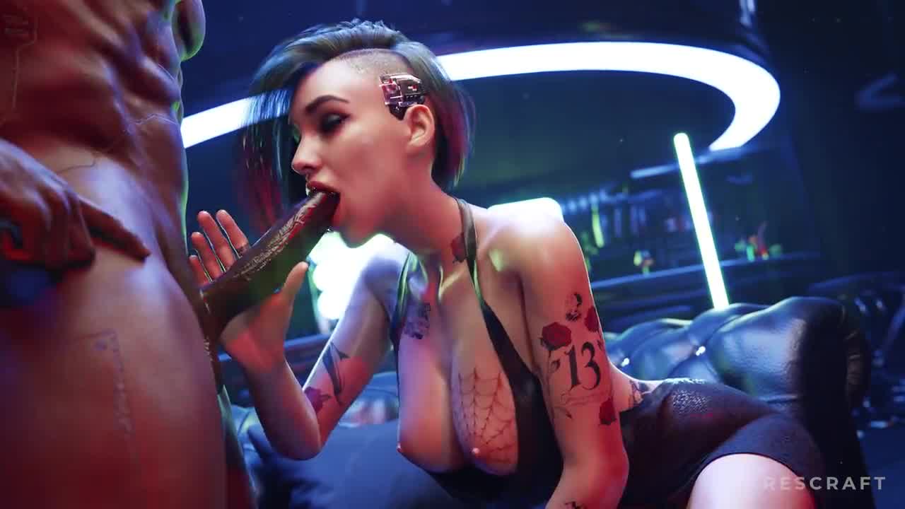 judy cyberpunk 2077 - fellatio - uncensored: free hd porno a5 -  hotntubes.com