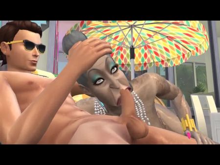 Бабушка угощается 2, когда рогоносы уходят в сторону Sims 4 