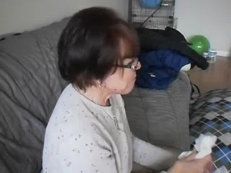Ebony Haired Grandma Taking Some Money-shots , Porn 3f