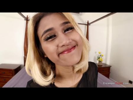 Pequeña puta rubia tailandesa lucha por tomar mi polla: porno b3 
