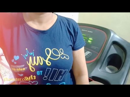 Passionate Ass Sangeeta Gets Hotter On Treadmill And Starts Talking Messy Hindi Audio