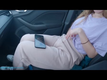 teenager masturbates in a public car park eyeing her porno flick - programmerswife