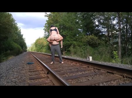 Outdoor Train Track Encounter , Free Meaty Titty Hotty Hd Porno 5