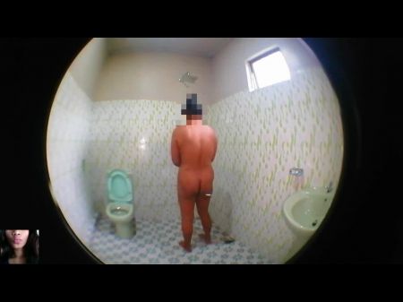 Meaty Inborn Hooters Mummy Shower In Bathroom - Hidden Webcam