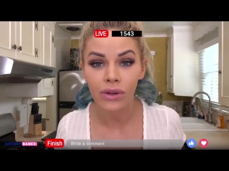 Jessa Rhodes soprando Stepbro no Facebook Live: pornô grátis 51 