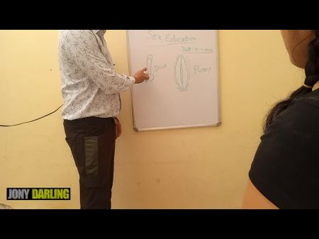Indian Gonzo Tuition Schoolteacher Instruct Her Learner What Is Puss And Prick By Jony Darling