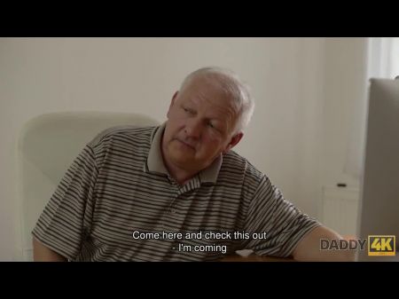 Daddy4k Senior Guy Creams Teen