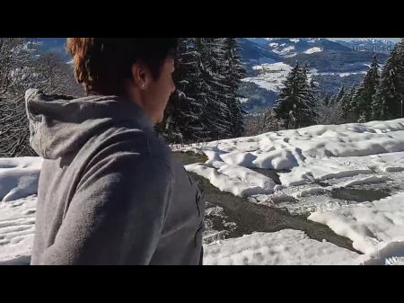 Snow Bunny Pee Desperation Austrian Mountain View: Porn 58