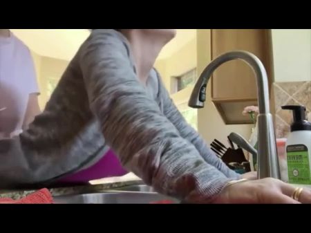 Chesty Cheating Wifey Poked On Kitchen Counter: Free Pornography 8d