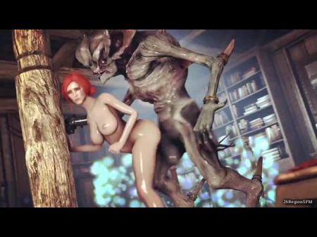 Triss Gets Screwed By Immense Putz Monsters , Porno Bc