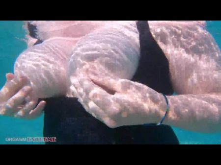 Underwater Footjob Romp & Nip Squeezing Pov At Public Beach - Fat Congenital Hooters Pawg Plus Sized Woman Wife Being Mischievous On Vacation