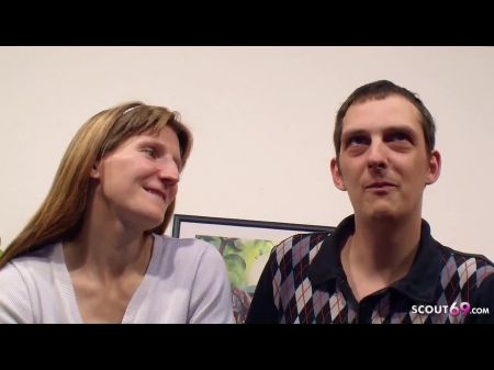 Stupid German Hotwife Let His Anorexic Wife Fuck Stranger