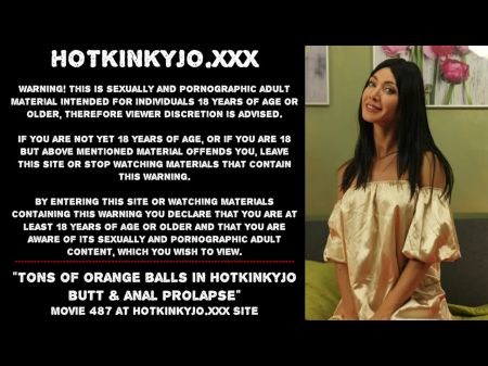Tons Of Orange Nuts In Hotkinkyjo Arse & Ass Fuck Ass Inside-out