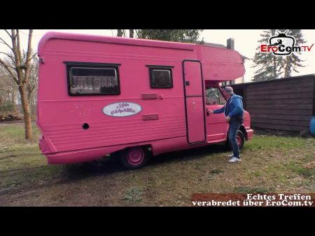 German Teenager Hitchhiker Picked Up And Fucked In Car With Grandfather