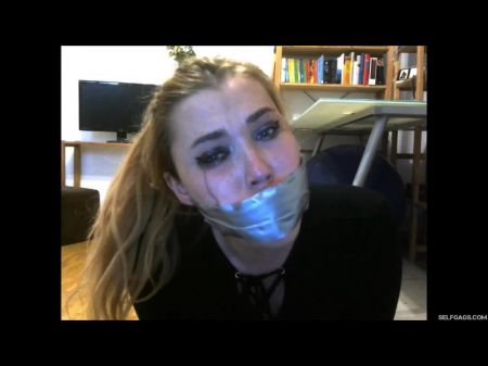 Blonde Uk Unexperienced Fuckslut Misha Mayfair Gagged With Duct Gauze Smelling Socks And Filthy Panties