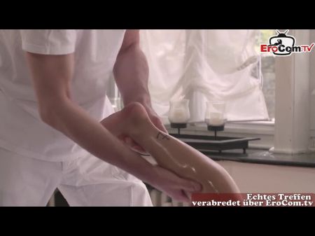 German Smallish Titties Black-haired Nubile Seduced At Fuckfest Massage