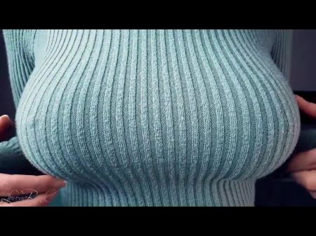 Immense Tits Playing Taunting In A Tight Knitted Sweater