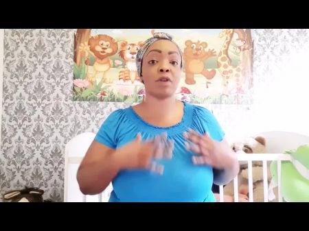 Nigerian Step Mama Shows How To Rubdown And Milk Her Fat Milk Cans