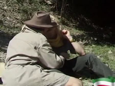 A Light Haired Gets Banged During A Hunting Trip: Free Porno Trio