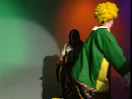 Ginger-haired With Puffy Boobs Gets Banged By Buddy Dressed As A Clown
