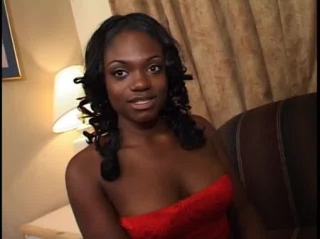 Uber-cute Tits Ebony Stunner On Bed Gets Spunk After Luxurious Fuck