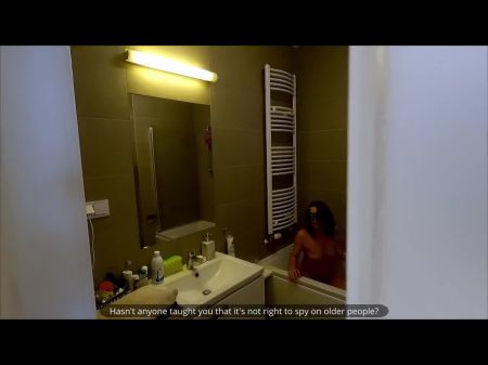 Freak Hidden Cam Caught His Aunt Masturbating . She Got Urinated Off And Commence Sloppy Chatting .