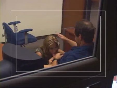 Blonde Teller With Large Boobs Banged By 2 Weenies In Bank Back Office