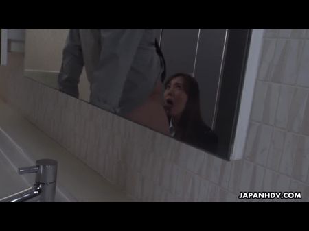 Japanese Office Chick Akari Asayiri Oral Fucky-fucky With Dudes I Rest Room Uncensored .