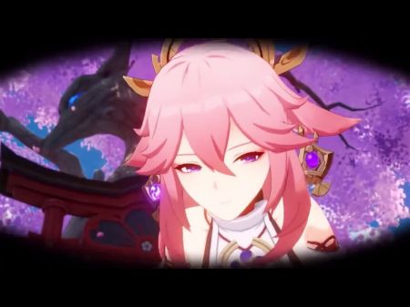 ياي ميكو يركب على القمة ويحصل على قصف بقوة من قبل Mitachurl 3D Genshin Impact Girls Churled HD 