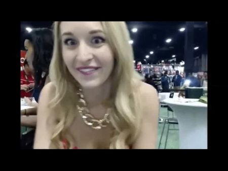 Toying With Her Puss Under The Table At A Fan Expo !