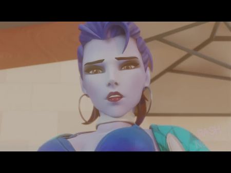 Overwatch - Widowmaker Threesome Ass Fuck Creampie Drizzle Three Dimensional Anime Porn - By