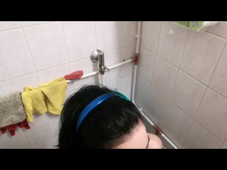 Lovely Step - Sis Peeing In The Bathroom , Amaze Her By Crude Facefuck