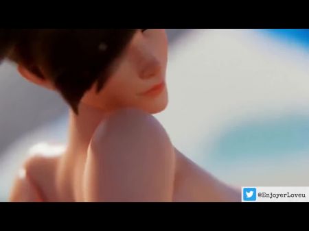 Widowmaker And Tracer Creampied On Beach Overwatch Two